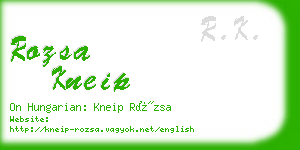 rozsa kneip business card